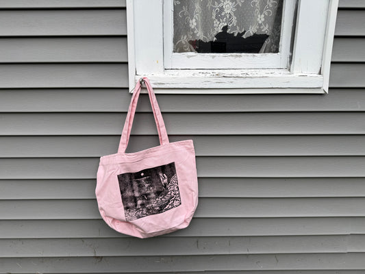 playing mermaids pink tote