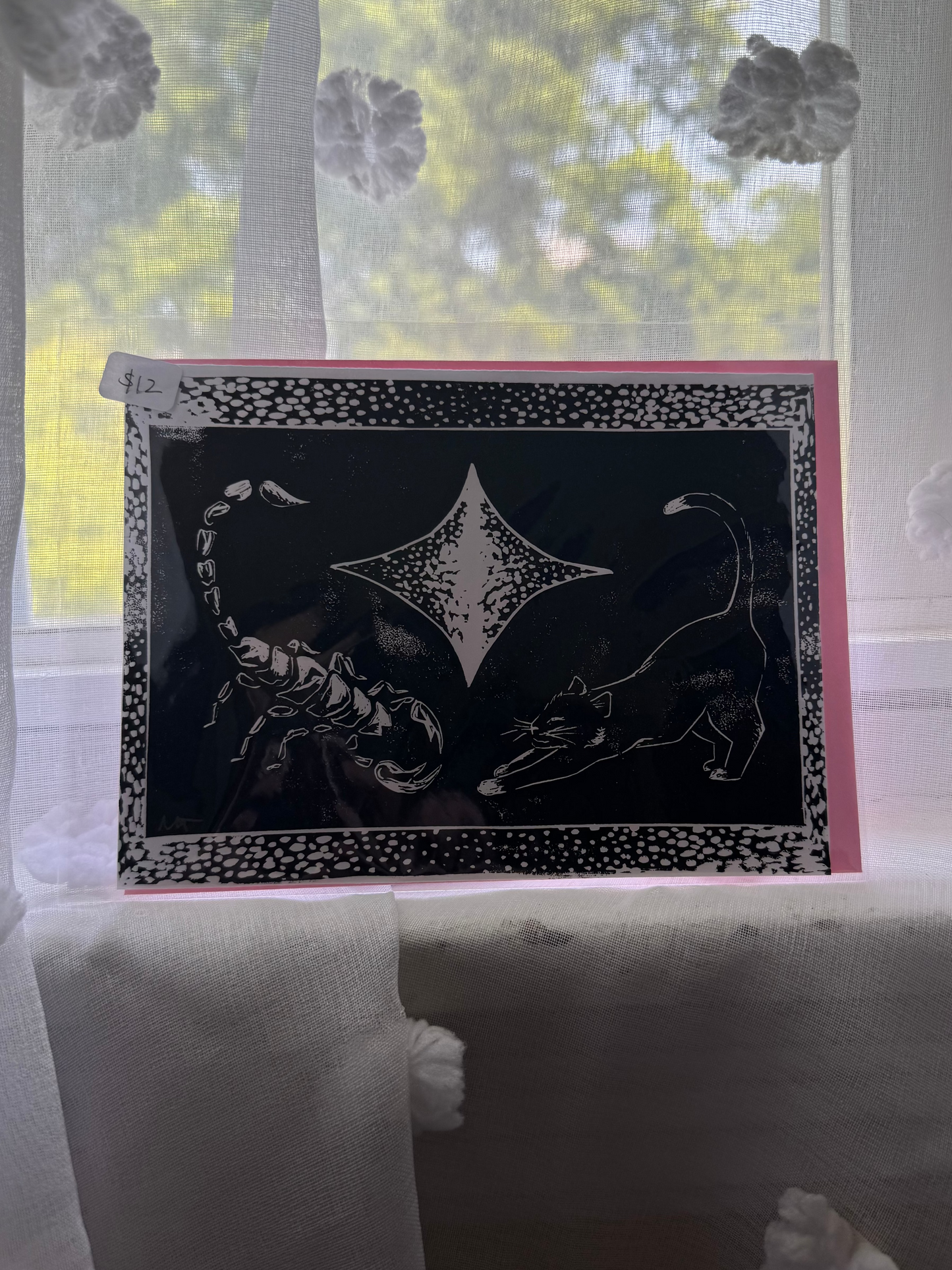 scorpion cat card🦂🐈‍⬛