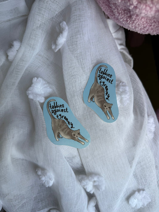 tabbies against tyranny sticker
