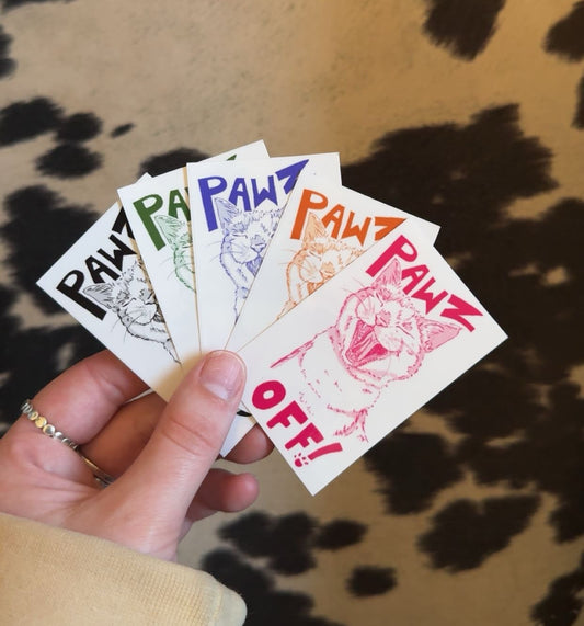 pawz off! sticker