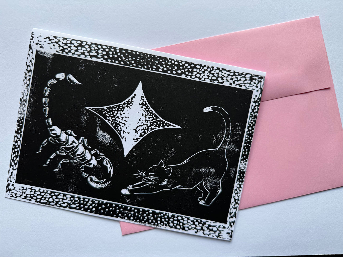 scorpion cat card🦂🐈‍⬛