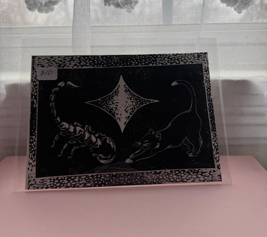 Scorpion Cat print